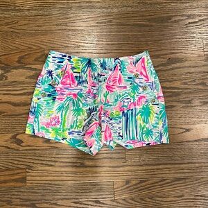 Lilly Pulitzer Pink and Green High Waist Shorts